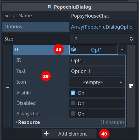 Create a new dialog option