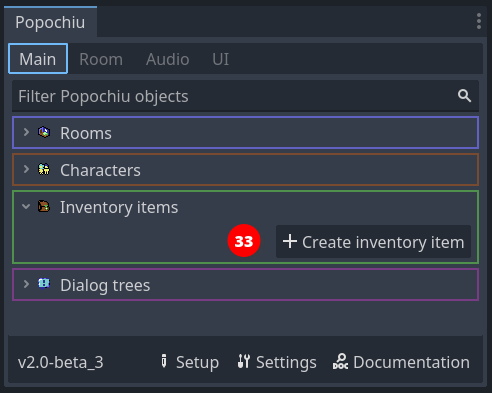 Create inventory item
