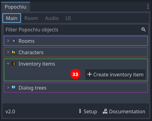 Create inventory item