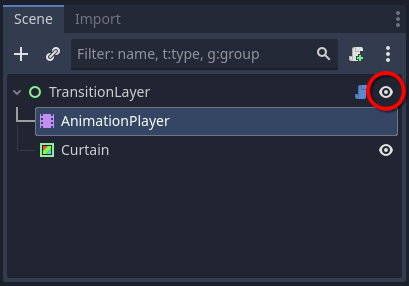 Transition Layer visibility